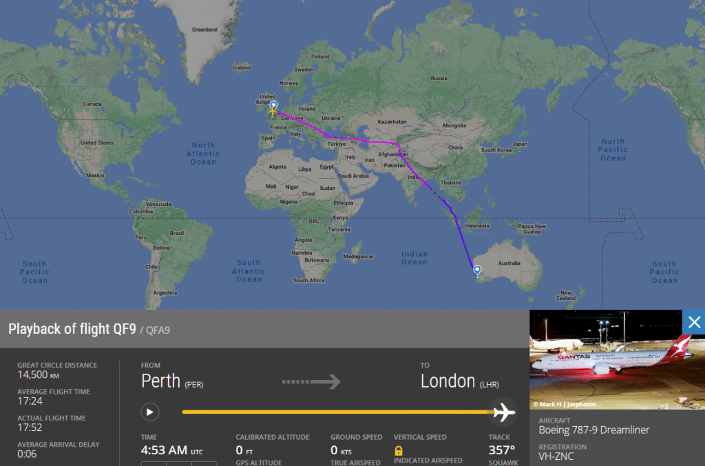 Lufthansa Qantas Iran Airspace