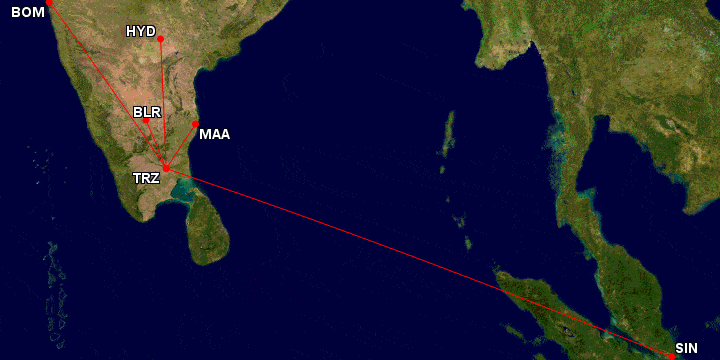 IndiGo Network from Trichy Airport